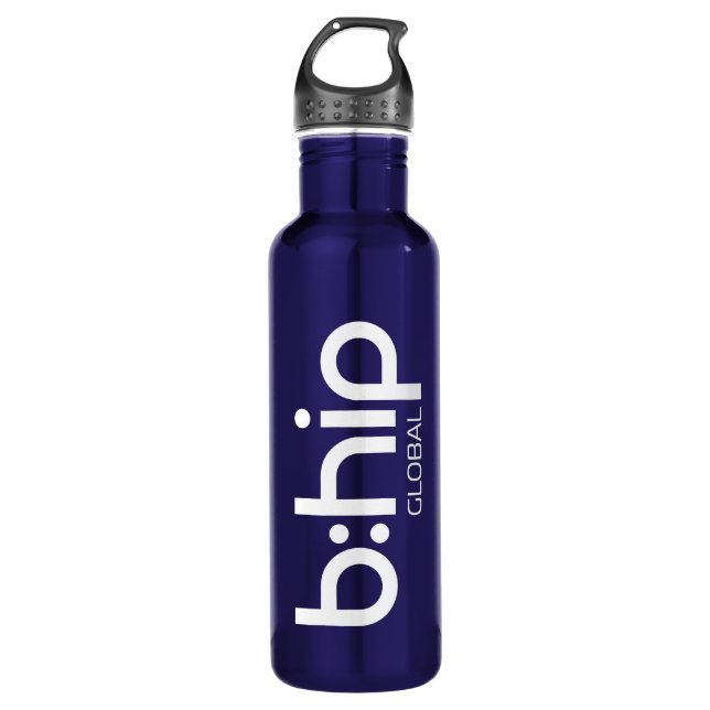 b:hip - blue edelstahlflasche (Vorderseite)