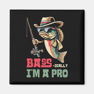 B-i bin ich ein Funny Fishing Liebhaber Magnet