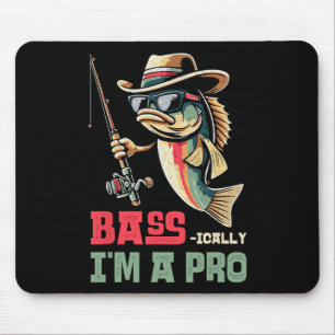 B-i bin ich ein Funny Fishing Liebhaber Mousepad