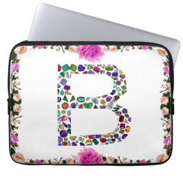 B Initial Gemstone Laptopschutzhülle