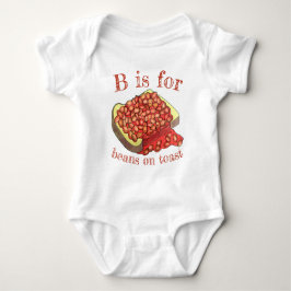 B is For Beans on Toast UK Cuisine Food Baby Strampler