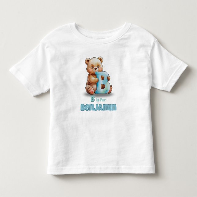 B is for Benjamin – Personalized Kids’ T-Shirt  (Vorderseite)