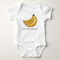 B ist für Bananen Yellow Banana Bunch ABCS Letter