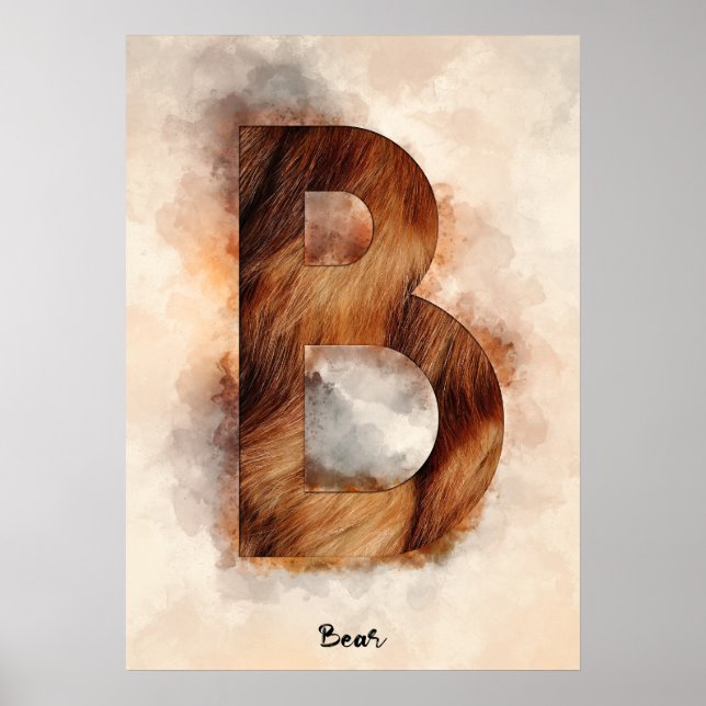 B ist für Bär Poster (Vorne)