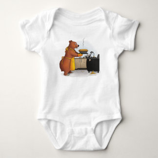 B ist für Bärn-und Bananenkuchen Baby Strampler