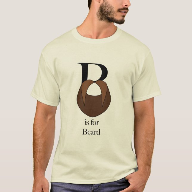 B ist für Bart-T - Shirt (Vorderseite)