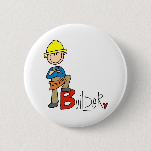 B ist für Bauarbeiter Button (Vorderseite)