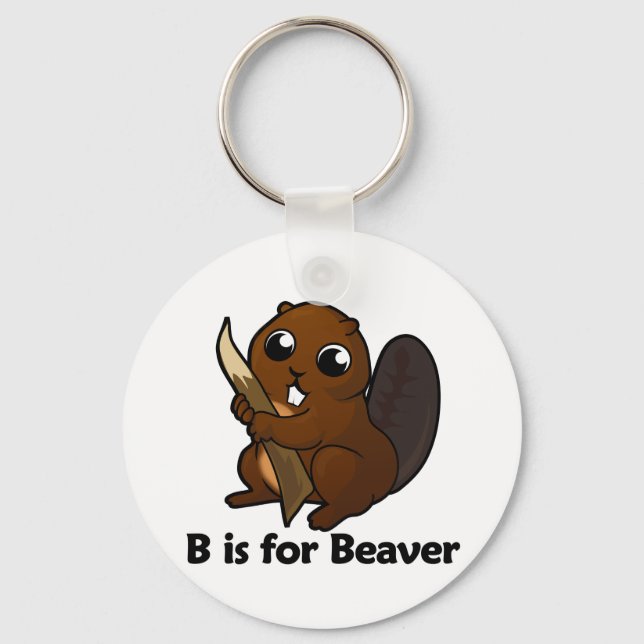 B ist für Beaver Schlüsselanhänger (Vorderseite)