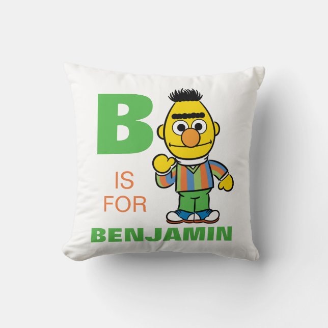 B ist für Bert | Name hinzufügen Kissen (Vorderseite)