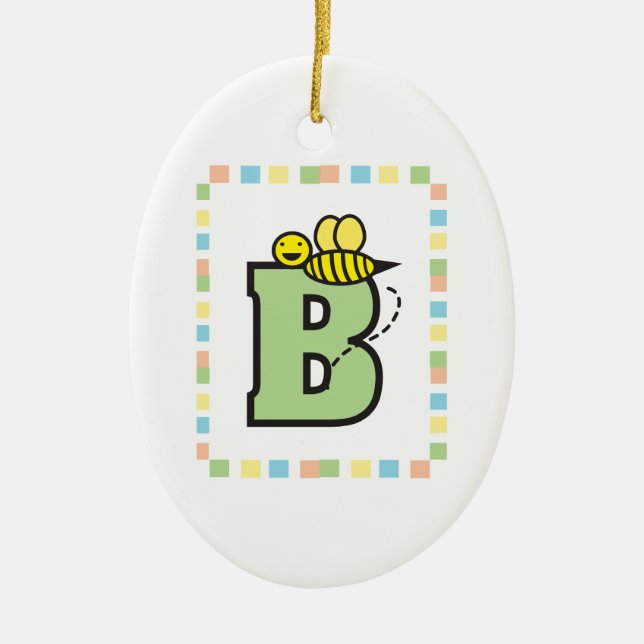 B ist für Bienenverzierung Keramikornament (Vorne)