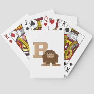 B ist für Bigfoot Spielkarten