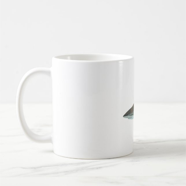 B ist für Black Tip Reef Shark Kaffeetasse (Links)