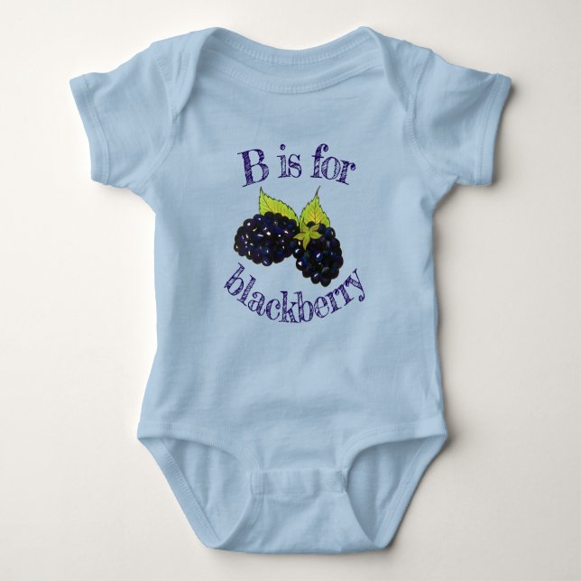 B ist für BlackBerry BlackBerry Berries Frucht Baby Strampler (Vorderseite)