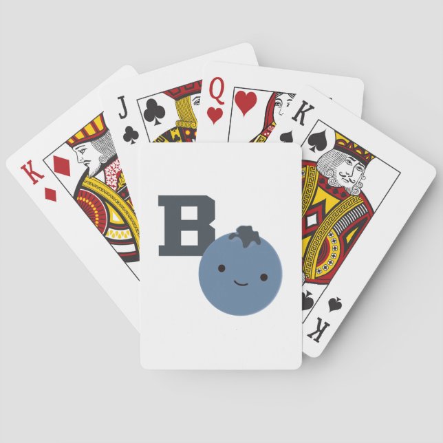 B ist für Blaubeere Spielkarten (Rückseite)