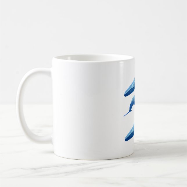 B ist für Blauer Whale Kaffeetasse (Links)