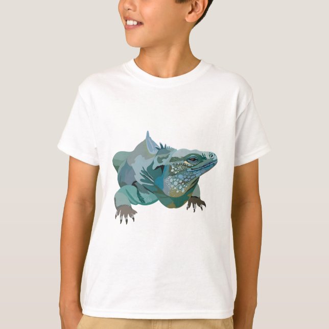 B ist für Blue Iguana T-Shirt (Vorderseite)