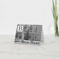 B ist für Bryn Mawr (schwarz-weiß)
