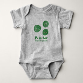 B ist für Rosenkohl bestimmt - Grüne Veggie Alphab Baby Strampler