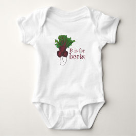 B ist für Rüben mit Roter Rübe Pflanzenveggie Baby Strampler