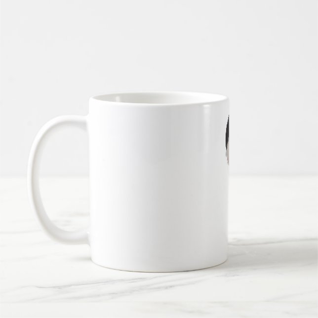 B ist für Schwarzweiß-Colobus Kaffeetasse (Links)