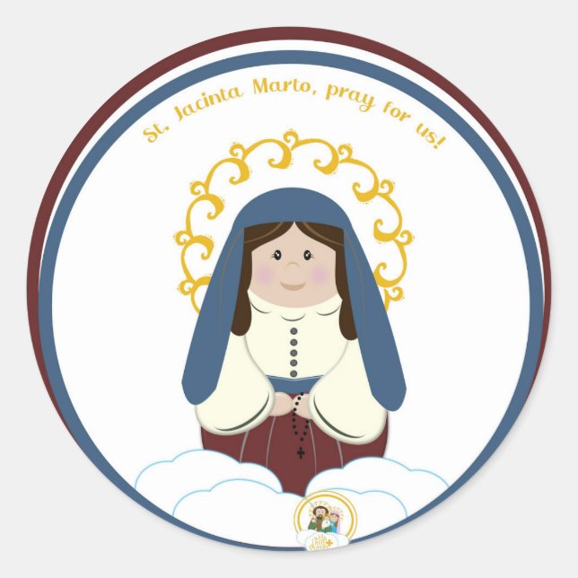 B. Jacinta Classic Round Sticker (Vorderseite)