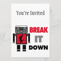 B-Junge Boombox Roboter-Bruch es unten