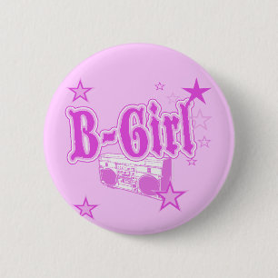 B-Mädchen Knopf Button
