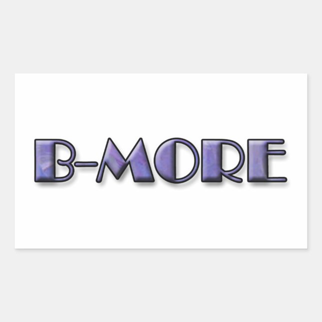 B-MEHR Logo Rechteckiger Aufkleber (Vorderseite)
