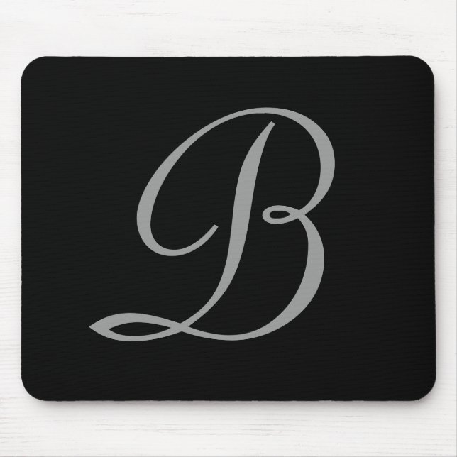 B: Monogram B Elegant Mouse Pad Mousepad (Vorne)