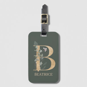 B Monogram Personalisierte Gepäckmarke Gepäckanhänger