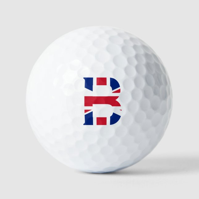B Monogram überlagert sich auf der Flagge der Unio Golfball (Vorderseite)
