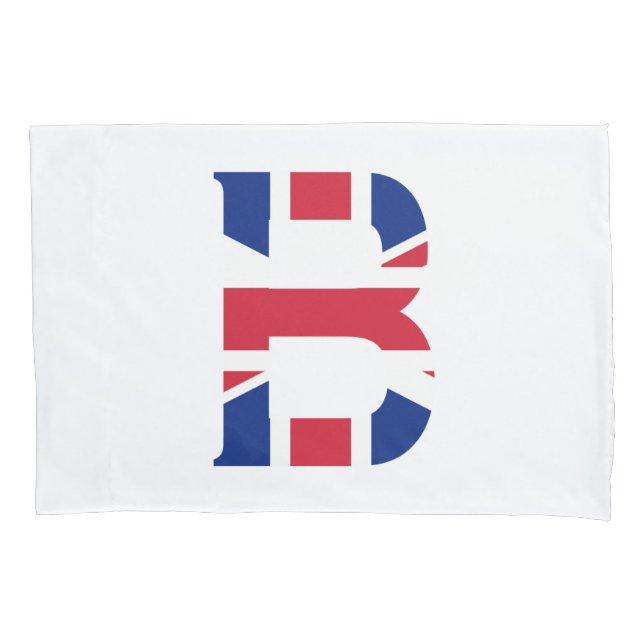 B Monogram überlagert sich auf der Flagge der Unio Kissenbezug (Vorderseite)