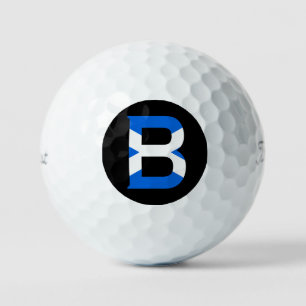 B Monogram überlagert sich auf der schottischen Fl Golfball
