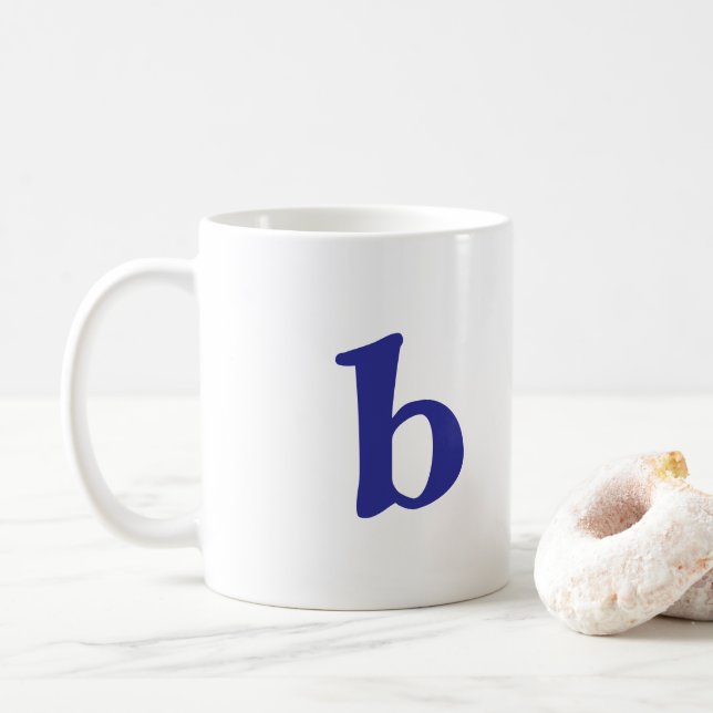  B Monogram White Classic Mug (Avec donut)