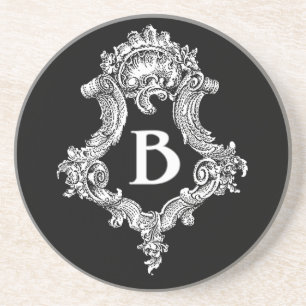 B Monogramm Initiale Untersetzer
