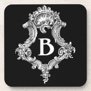 B Monogramm Initiale Untersetzer