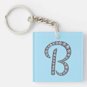 B Monogramm Schlüsselanhänger