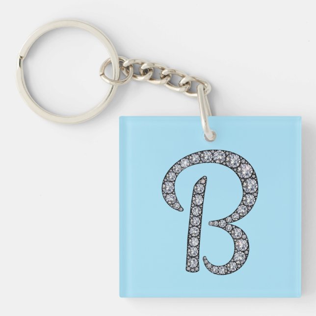 B Monogramm Schlüsselanhänger (Vorderseite)