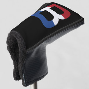 B Monogramm überlagert auf der NLD-Flagge auf bk p Golf Headcover