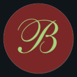 B Monogramm-Umschlag Aufkleber<br><div class="desc">Initial-B-Aufkleber und/oder Umschlag Aufkleber</div>