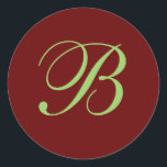 B Monogramm-Umschlag Aufkleber<br><div class="desc">Initial-B-Aufkleber und/oder Umschlag Aufkleber</div>