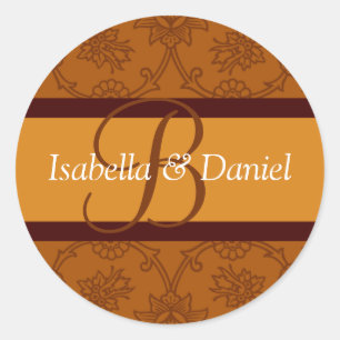 B Monogramme für Umschlag Aufkleber