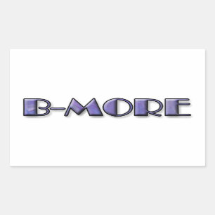 B-MORE Logo Rechteckiger Aufkleber