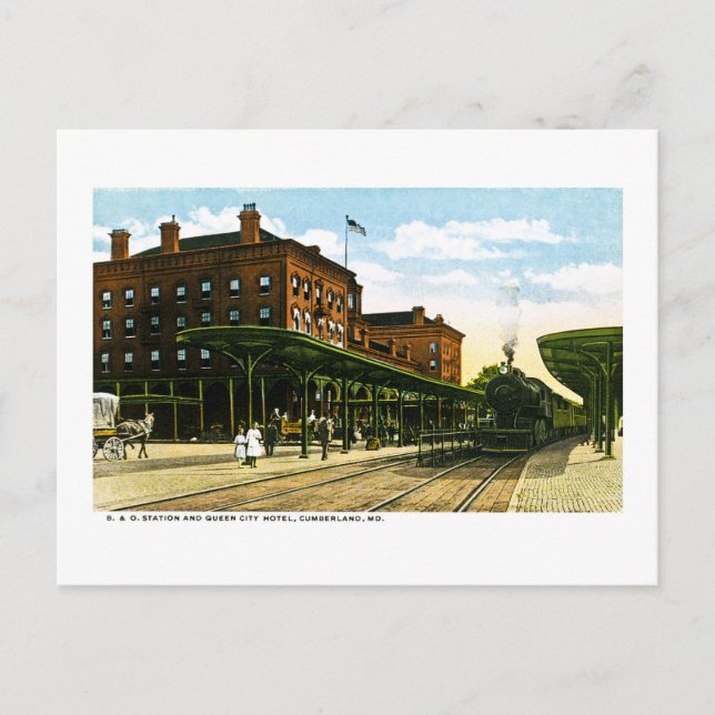 B&O Station, Cumberland, Maryland Postkarte (Vorderseite)
