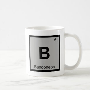 B - Periodic Table - Bandoneon Music Chemistry Kaffeetasse