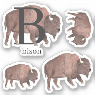 B pour Stickers Bison