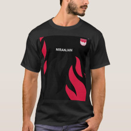 B&R-FARBENDISIGN MIT IHRER NAMENSZEICHENFOLGE AUF T-Shirt
