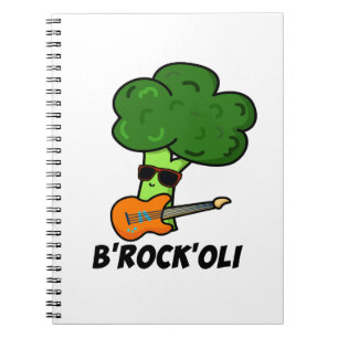 B-Rock-Oli Funny Rocker Broccoli Pun Notizblock