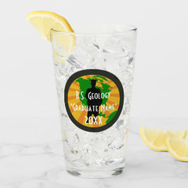 B.S. Geology Abschluss Logo (Male Graduate) Glas