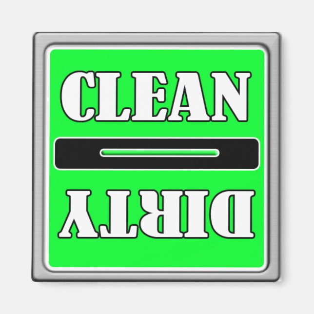 <B>Sauberes Dirty Dish Washer Magnet (Vorne)